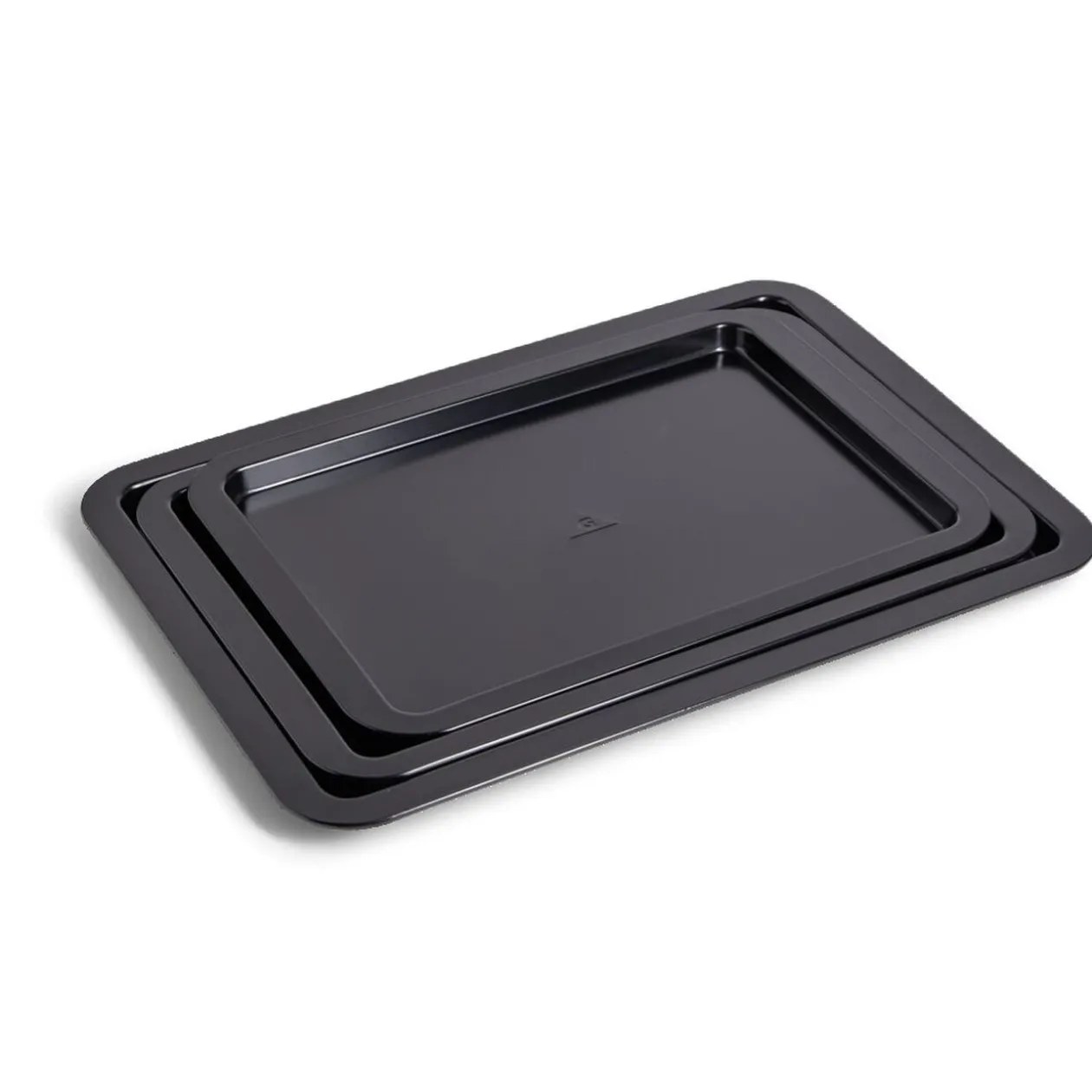 Lot de 3 plaques à four métal noir 38/43/48x29cm