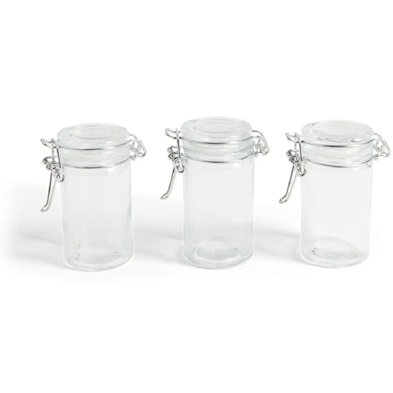 Lot de 3 pots à épices en verre