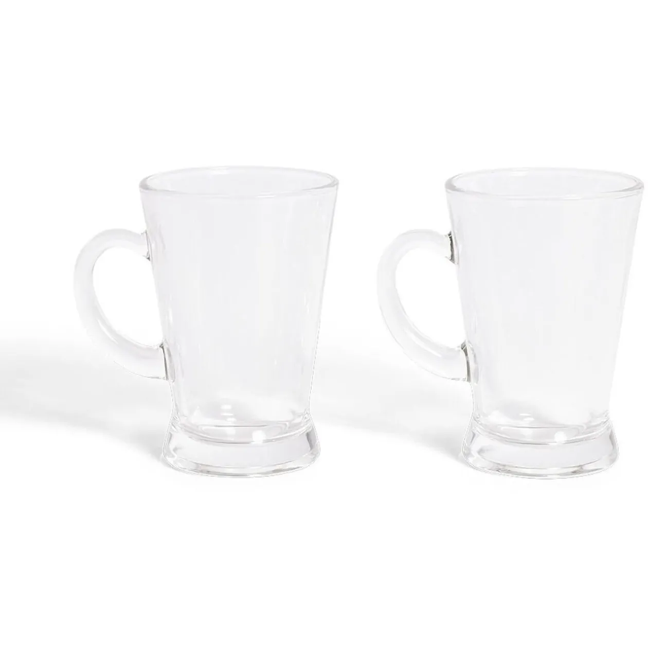 Lot de 2 tasses à café 170ml verre transparent