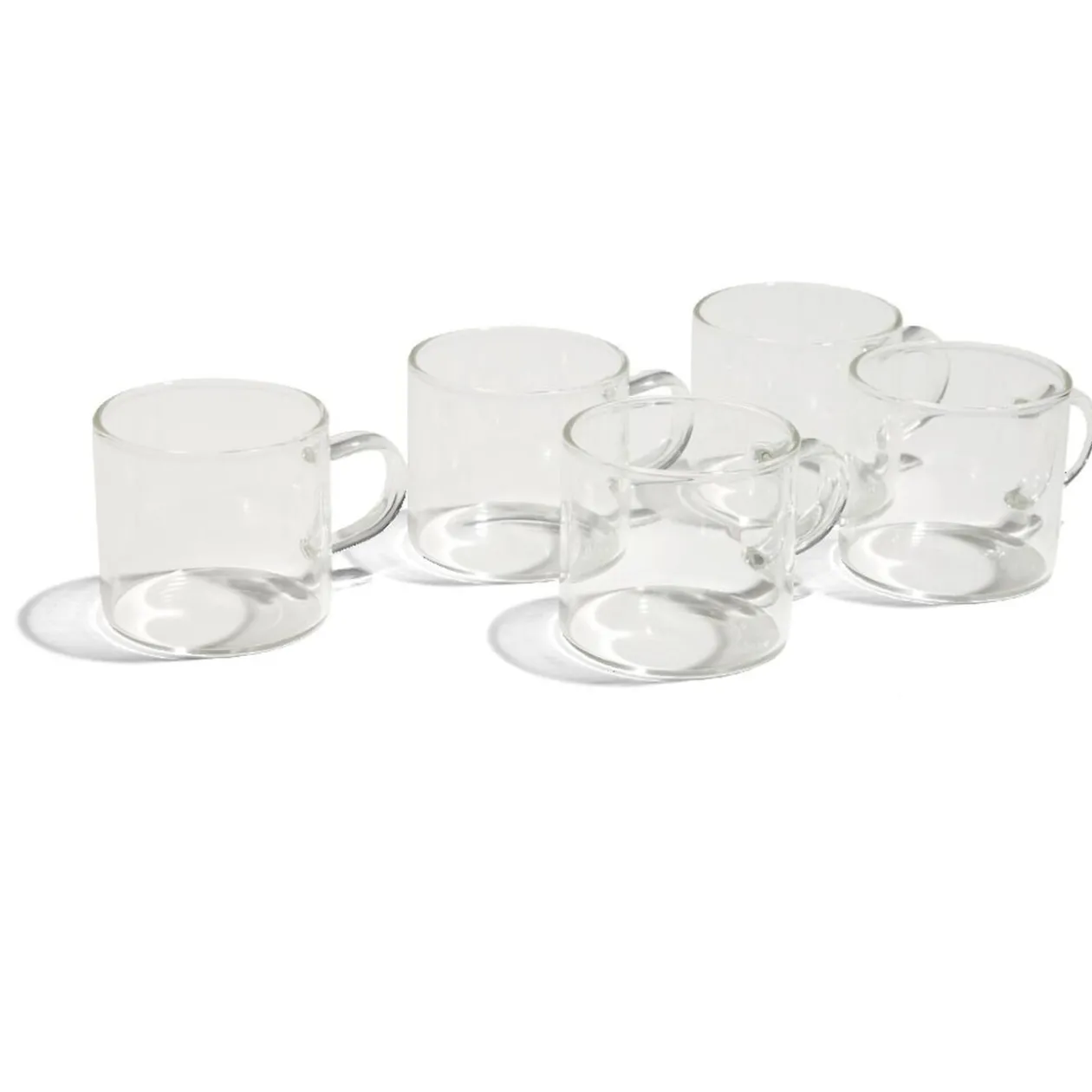 Lot de 4 tasses en verre transparent 10cl