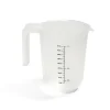 Lot de 3 verres mesureur 250/500/1000ml plastique blanc transparent