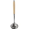 Louche en inox avec manche en bois