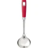 Louche inox manche en polypropylène rouge
