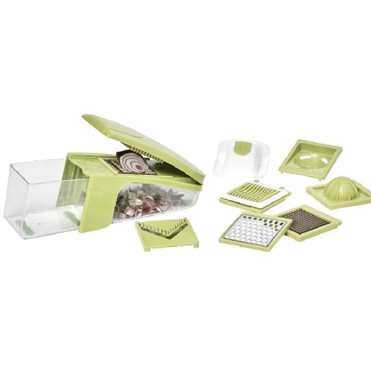 Mandoline multifonctions vert et blanc