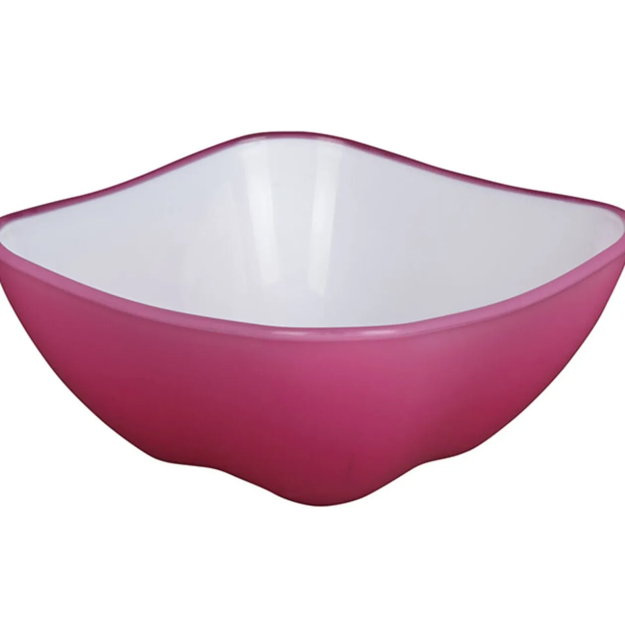 Mini saladier rose fuchsia blanc