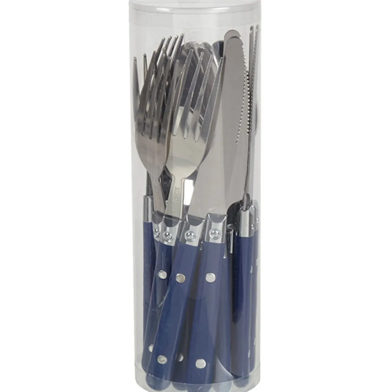 Ménagère 16 pièces bleu foncé