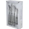 Ménagère 24 pièces pailleté gris argent