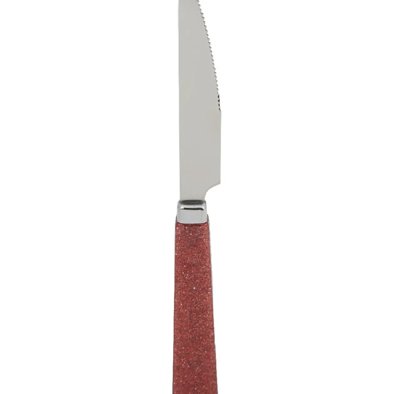 Ménagère 24 pièces paillettes rouge