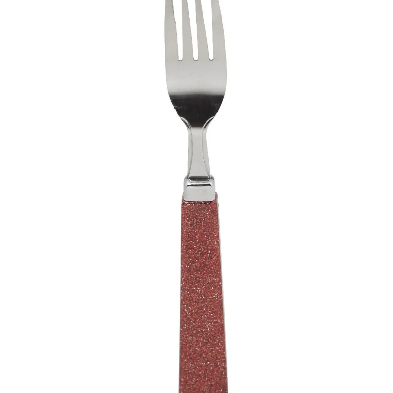 Ménagère 24 pièces paillettes rouge
