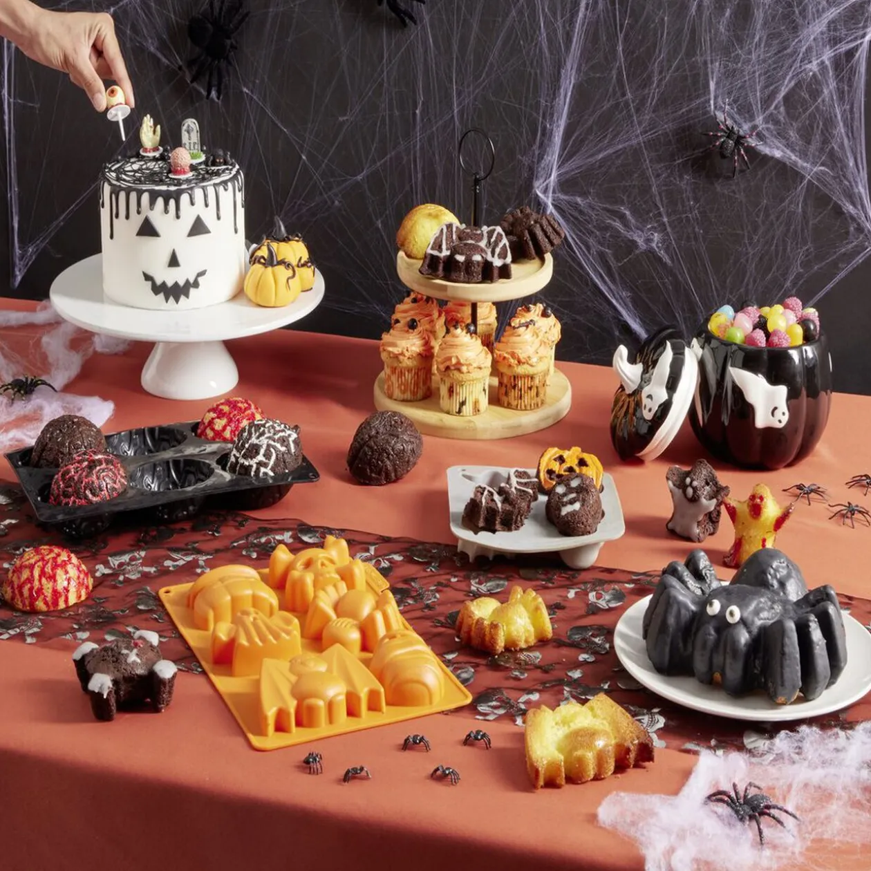 Moule 6 gateaux forme Halloween orange