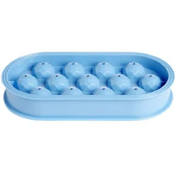 Moule à glaçon diamant x12 - plastique bleu 24,5x12,5xH4cm