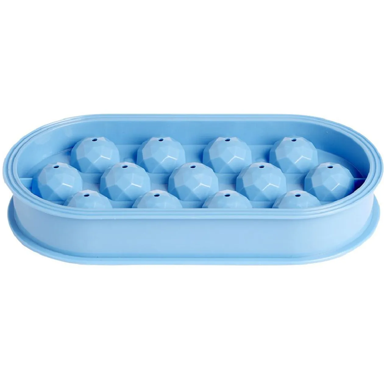 Moule à glaçon diamant x12 - plastique bleu 24,5x12,5xH4cm