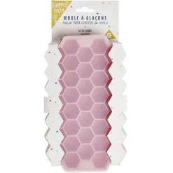 Moule à glaçon silicone rose x37 - 20,8x12,8xH2,3cm