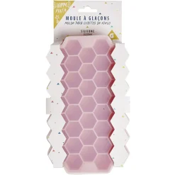 Moule à glaçon silicone rose x37 - 20,8x12,8xH2,3cm