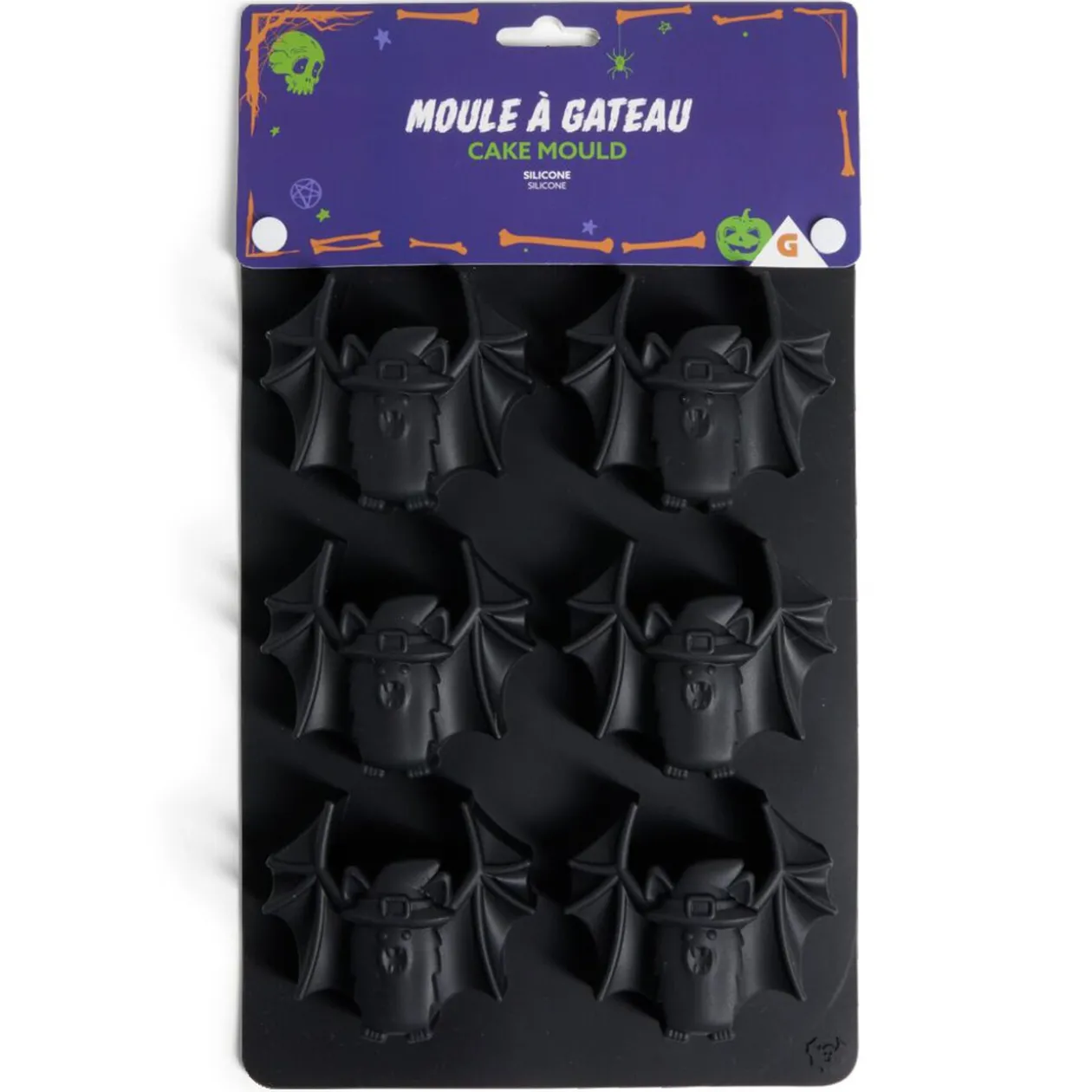 Moule à gâteau Halloween silicone forme araignée 27x18xH3cm