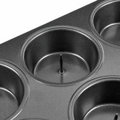 Moule à muffin coeur coulant en métal x12