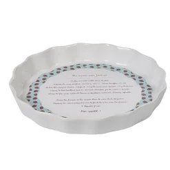 Moule à tarte céramique blanc multicolore