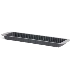 Moule à tarte rétractable acier perforé noir 35x11xH2,5cm
