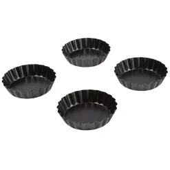 Moule à tartelette avec fond amovible x4