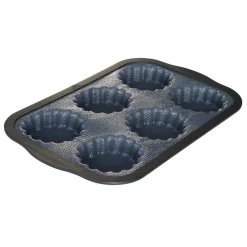 Moule à tartelettes gris et noir x6