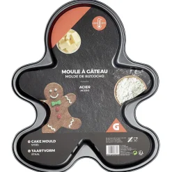 Moule forme bonhomme en pain d'épices en acier