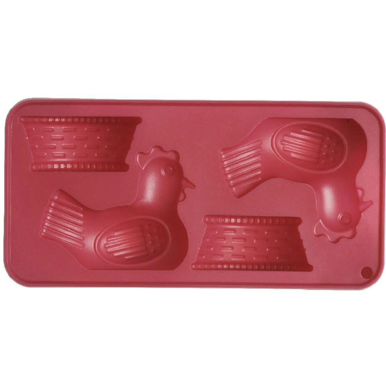 Moule pour chocolats de pâques 2 poules 2 paniers