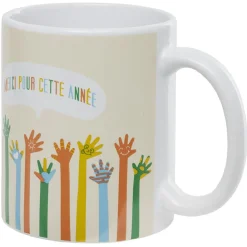 Mug à inscription Ø 8 x H.9,5 cm