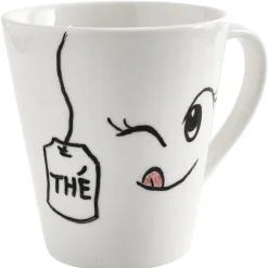 Mug blanc à personnaliser + 6 feutres