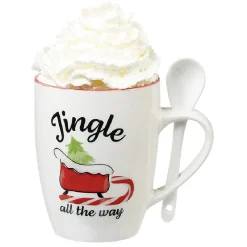 Mug de Noël en céramique avec préparation chocolat