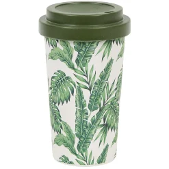 Mug imprimé avec couvercle uni 400 ml