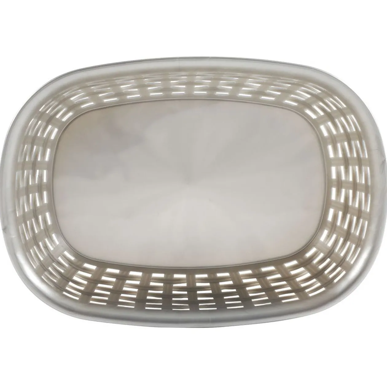 Panier ovale plastique gris