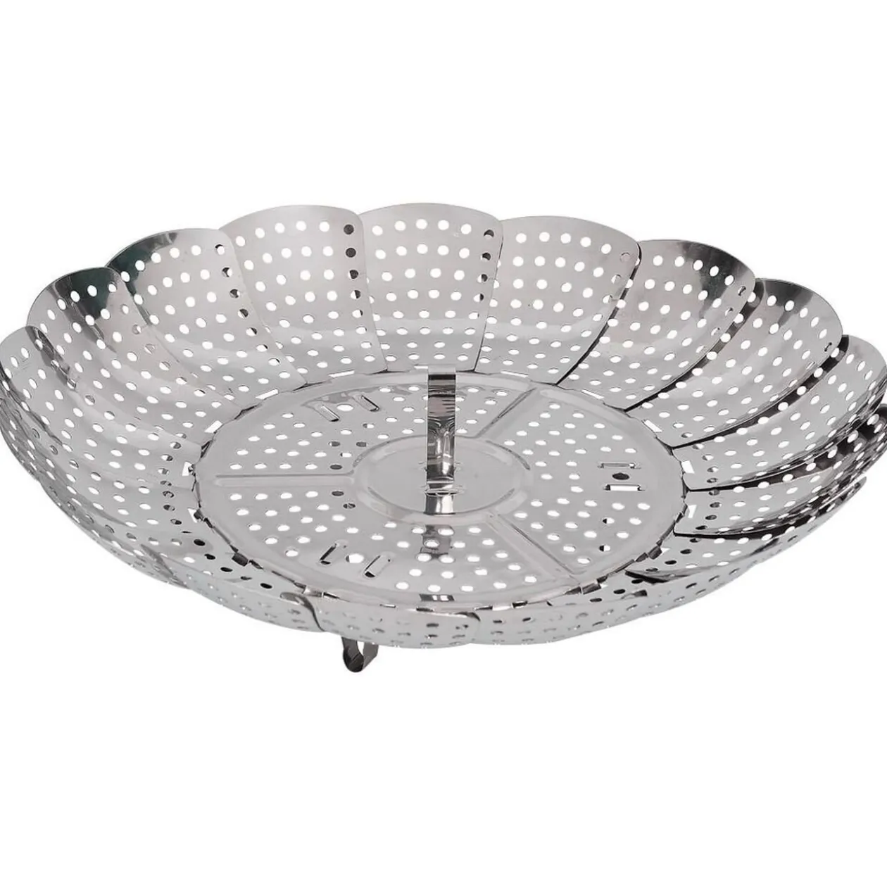 Panier vapeur réglable métal gris Ø28,5xH9,5cm