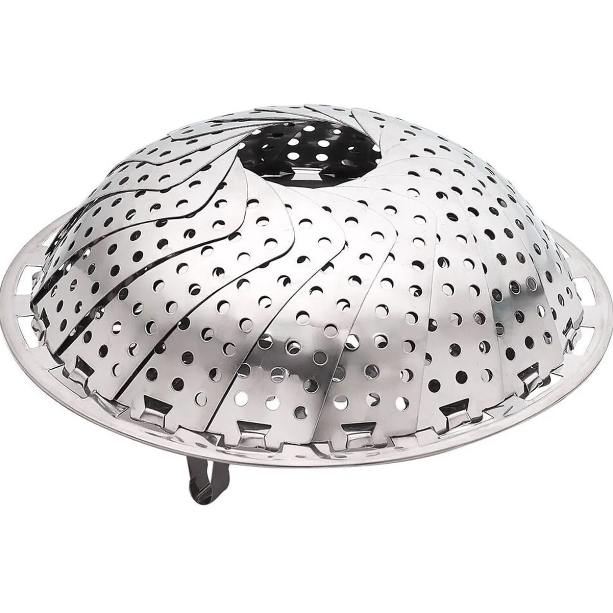 Panier vapeur réglable métal gris Ø28,5xH9,5cm