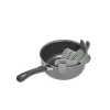 Passoire casserole à clips silicone gris