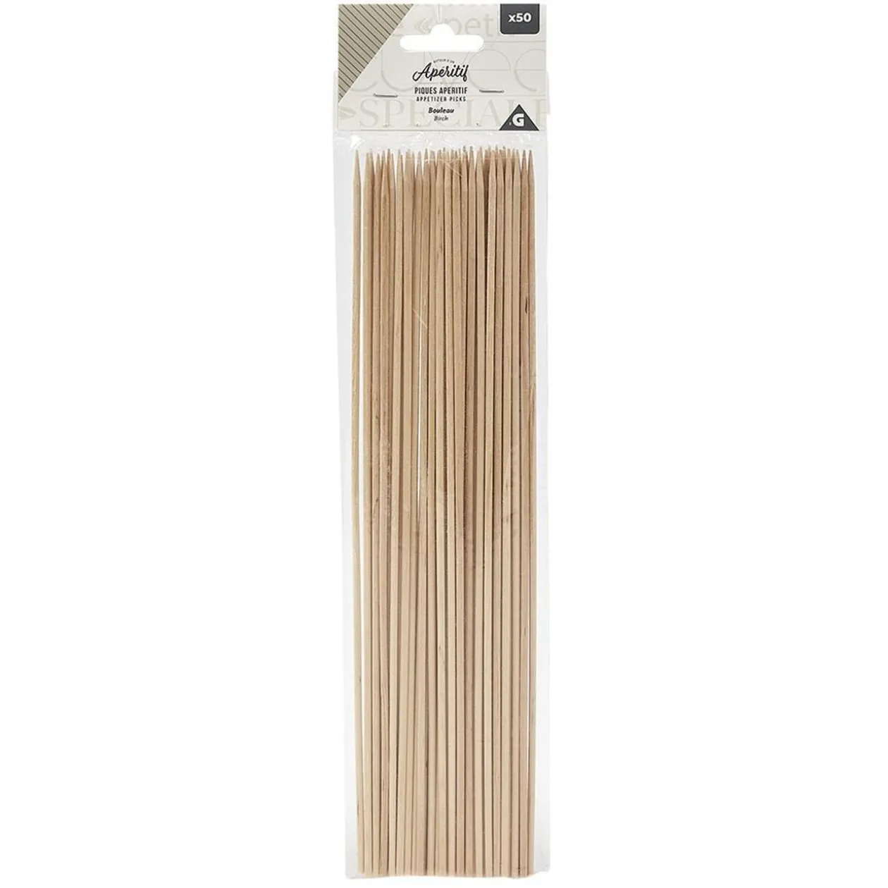 Pique à brochette en bouleau L.30cm - x50