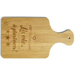 Planche à découper bambou L'apéritif c'est comme la vie 33x18,5cm