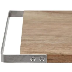 Planche à découper en acacia avec poignée inox