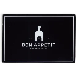 Planche à découper en verre design Bon appétit - 30x20cm