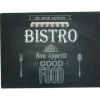Planche à découper noire design bistrot