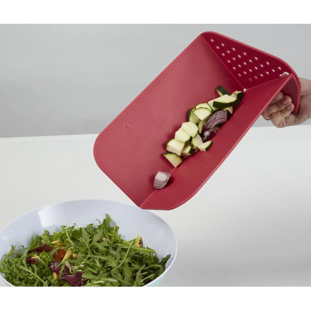 Planche à découper pliable 3 en 1 avec couteau inox