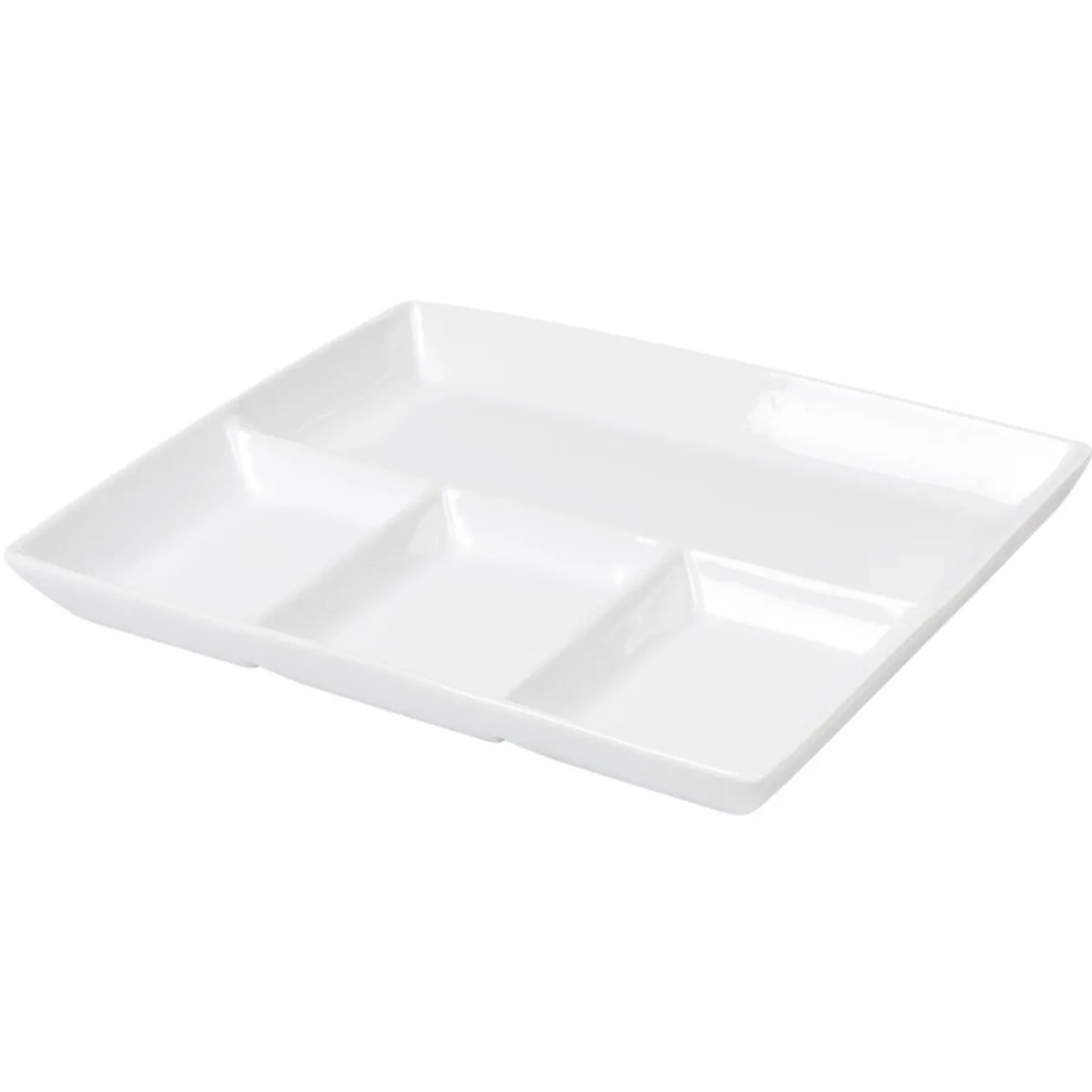 Plat à 4 compartiments blanc