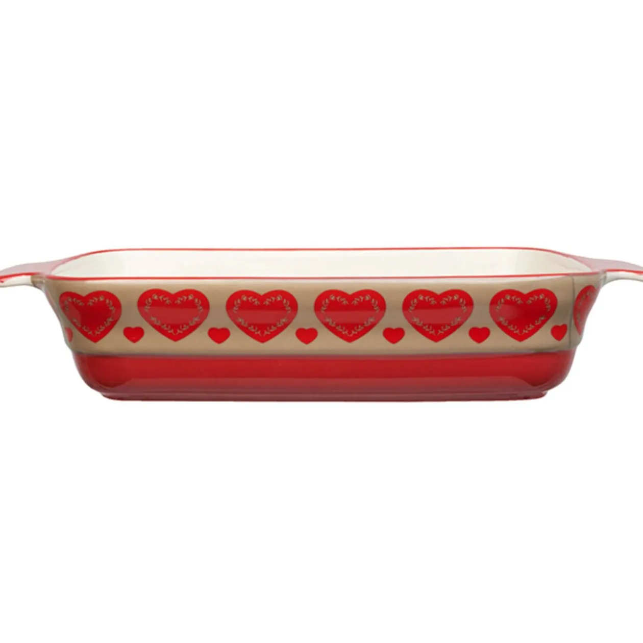 Plat à four design coeur rouge