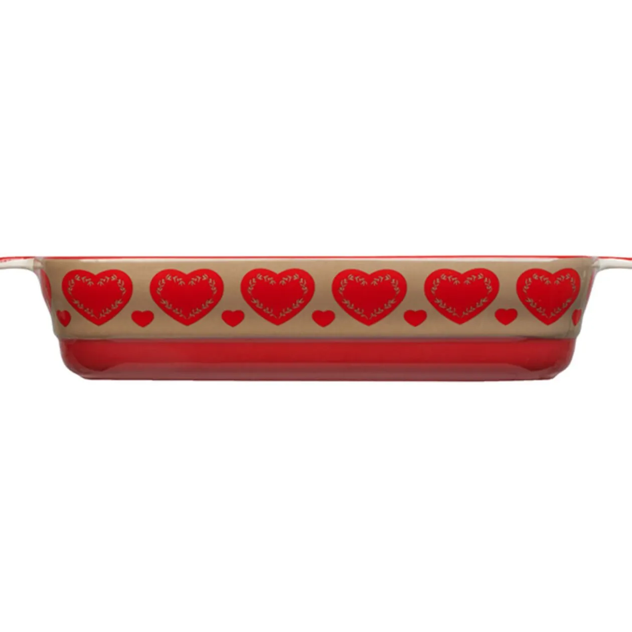 Plat à four design coeur rouge