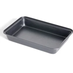 Plat à four en métal noir 30x20xH4,8cm