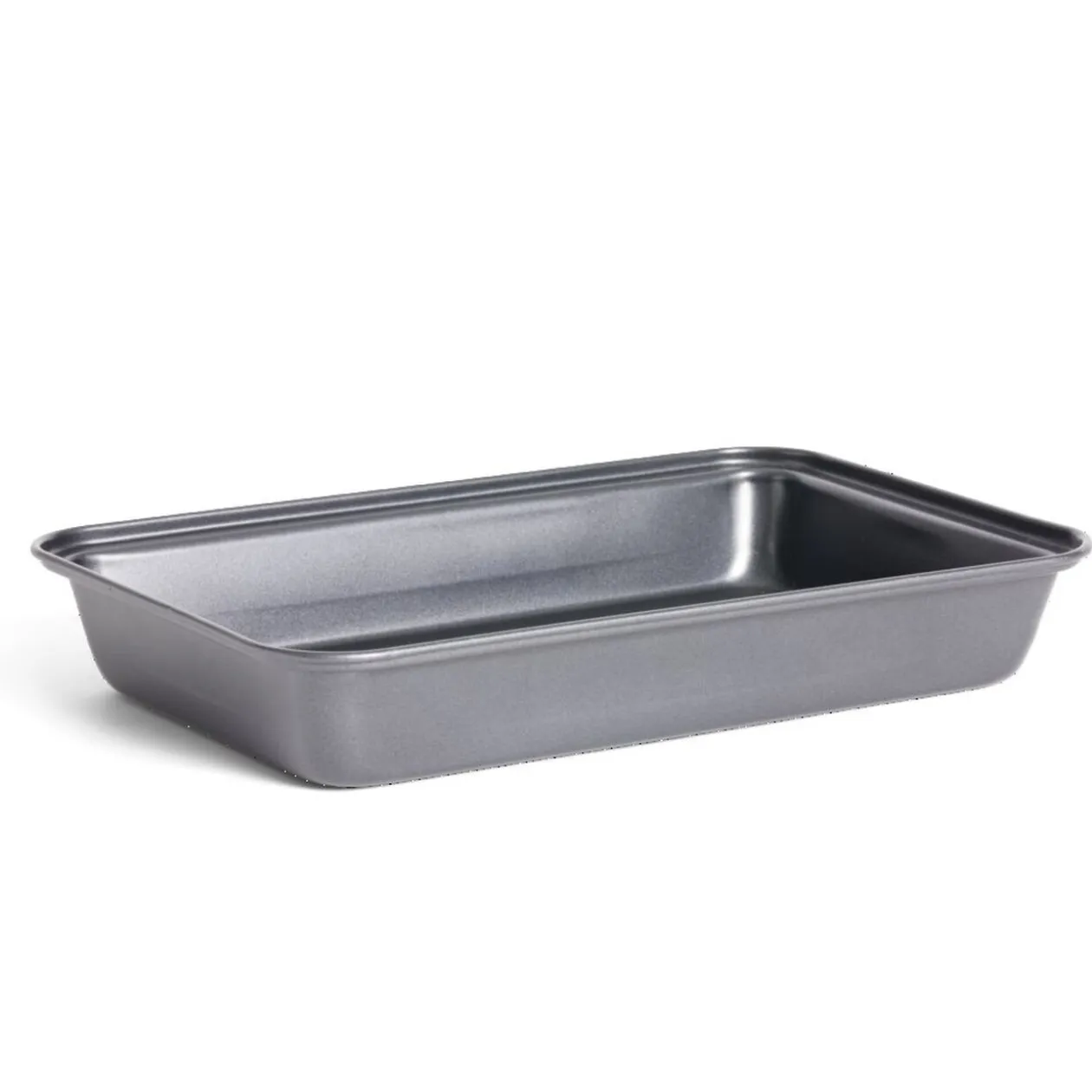 Plat à four en métal noir 30x20xH4,8cm