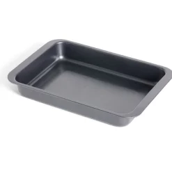 Plat à four métal noir 42x42xH6cm