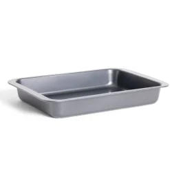 Plat à four métal noir 42x42xH6cm