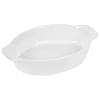 Plat à four ovale céramique blanc