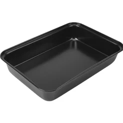 Plat à four rectangulaire noir x3