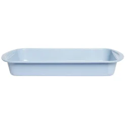Plat à four rectangulaire en métal bleu